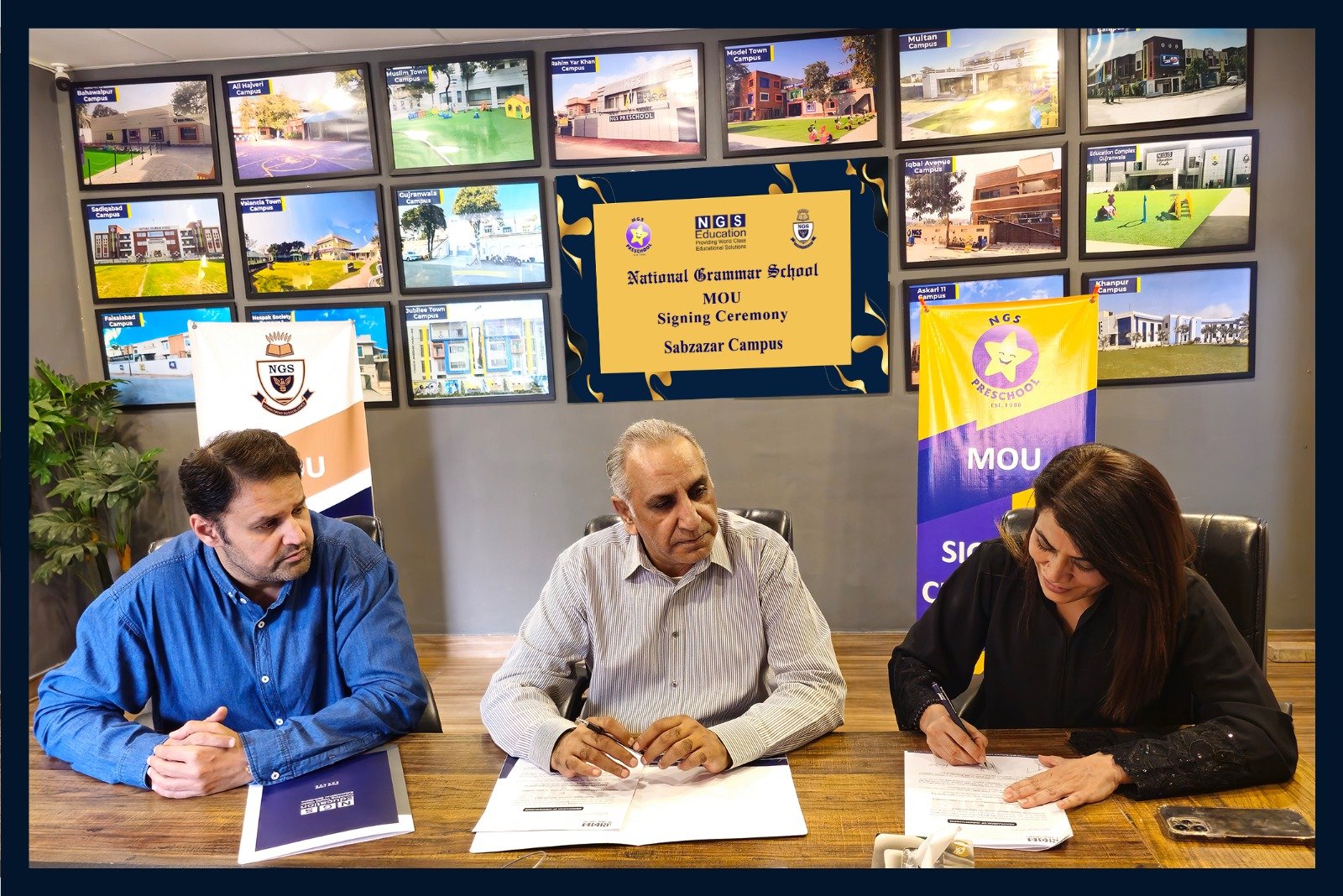 MoU signing for National Grammar School – Sabzazar Campus